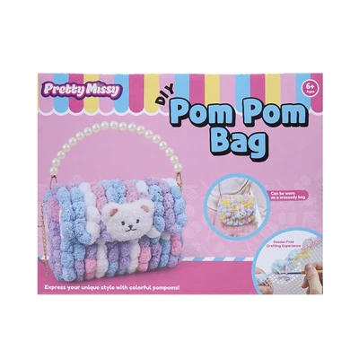 Gambar Pretty Missy Set Diy Tas Selempang Pom-pom Round - Putih