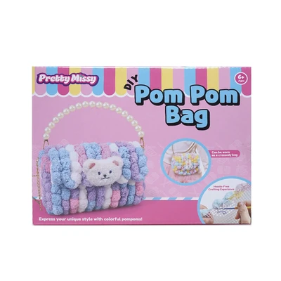 Gambar Pretty Missy Set Diy Tas Selempang Pom-pom - Pink