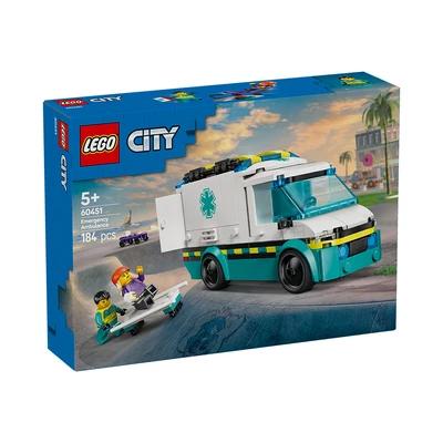 Gambar LEGO City Emergency Ambulance Set 184 Pcs 60451 - Mix