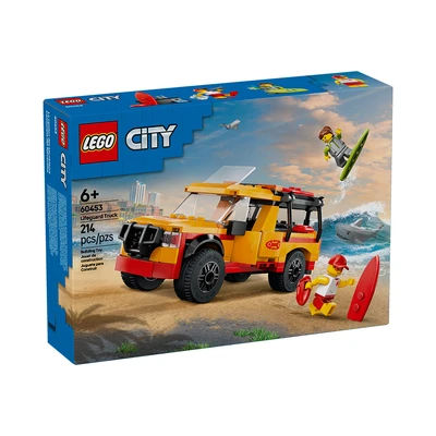 Gambar LEGO City Lifeguard Beach Rescue Truck Set 214 Pcs 60453 - Oranye