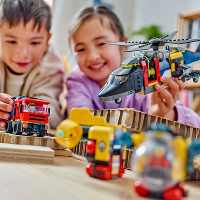 Gambar LEGO City Helicopter, Fire Truck & Submarine Remix Set 874 Pcs 60462 - Mix