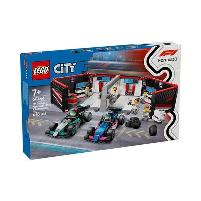 Gambar LEGO City F1 Garage, Mercedes Aamg & Alpine Cars Set 678 Pcs 60444 - Mix