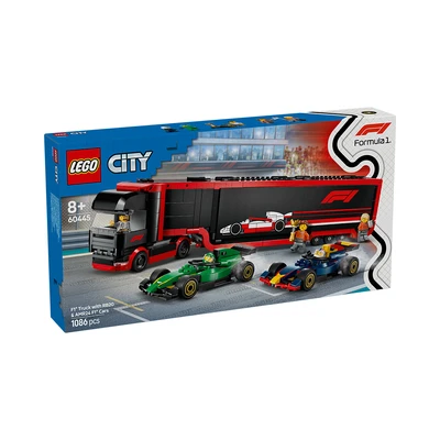 Gambar LEGO City F1 Truck, Rb20, & Amr24 F1 Cars Set 1086 Pcs 60445 - Mix