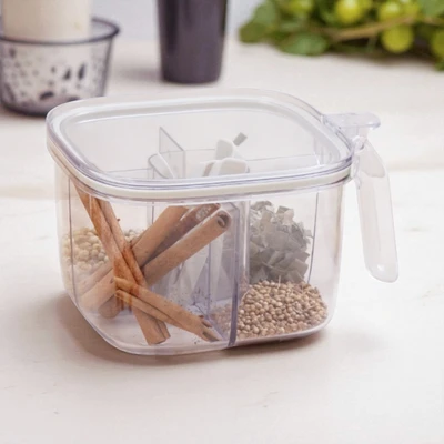 Gambar Informa Polla Tempat Bumbu Dapur Plastik Dengan Sekat Transparan