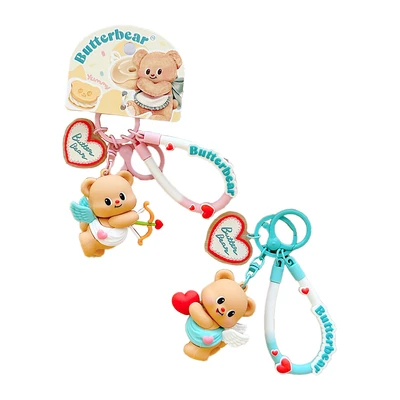 Gambar Kiddy Fun Butterbear Gantungan Kunci Hand Rope Cute Eros Random