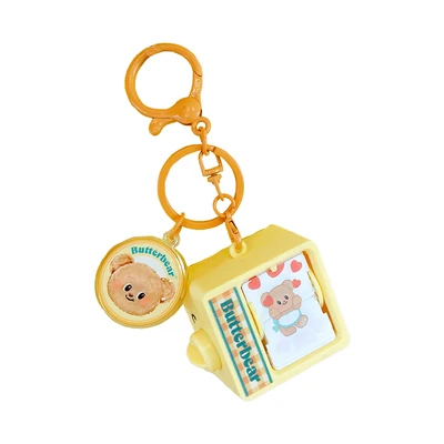 Gambar Kiddy Fun Butterbear Gantungan Kunci Clip Animation Machine - Kuning