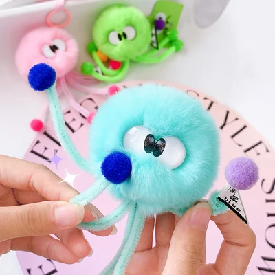 Gambar Kiddy Fun Gantungan Kunci Clip Rolled Octopus Doll Random
