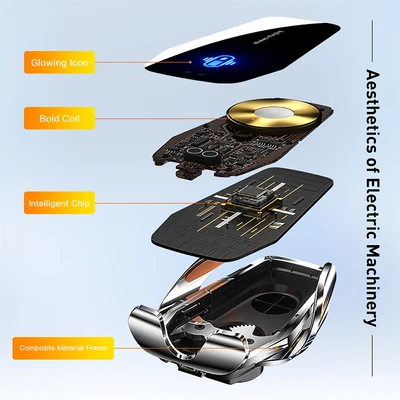 Gambar Otto Klasse Wireless Charger LED Dengan Holder - Silver