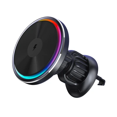 Gambar Otto Klasse Wireless Charger LED Magnet Dengan Holder - Hitam