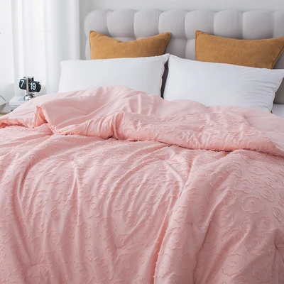 Gambar Informa 240x210 cm Bed Cover Clipped Jacquard Bloom - Pink Blush