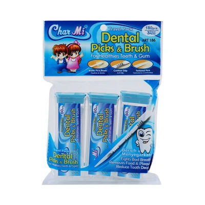 Gambar Charmi Sikat & Tusuk Gigi Dental Set 180 Pcs - Putih