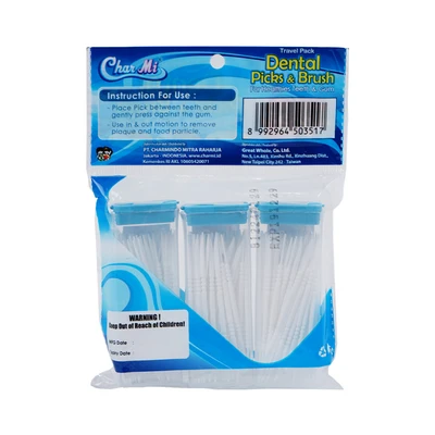 Gambar Charmi Sikat & Tusuk Gigi Dental Set 180 Pcs - Putih