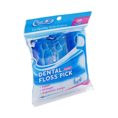 Gambar Charmi Dental Floss & Pick Art Set 20 Pcs 187 - Biru