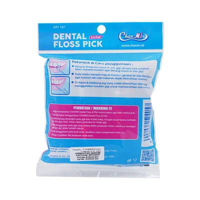Gambar Charmi Dental Floss & Pick Art Set 20 Pcs 187 - Biru