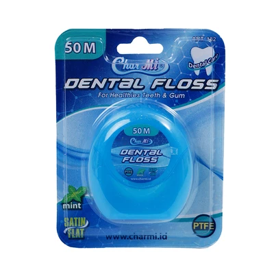 Gambar Charmi Dental Floss Satin Art 50 Mtr 182 - Biru