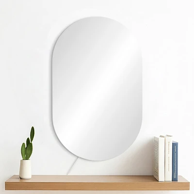 Gambar Informa Cermin Dinding Dekorasi LED Oval 50x2.5x80 cm V1 - Putih