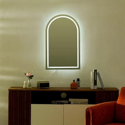 Gambar Informa Cermin Dinding Dekorasi LED Arch 50x2.5x80 cm V2 - Putih