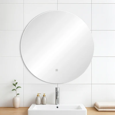 Gambar Informa Cermin Dinding Dekorasi LED Round 70x2.5x70 cm V1 - Putih