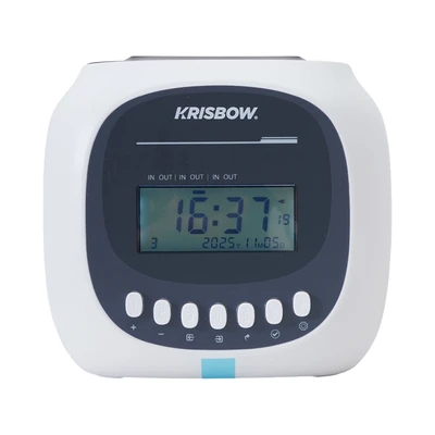 Gambar Krisbow Mesin Absensi Time Recorder MT620 - Putih/Abu-Abu