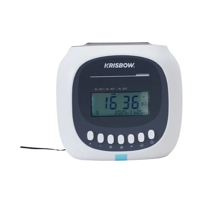 Gambar Krisbow Mesin Absensi Time Recorder MT620 - Putih/Abu-Abu