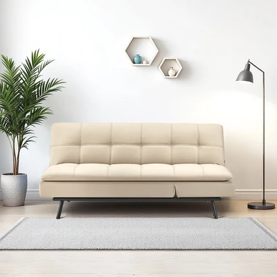 Gambar Informa Dayton Sofa Bed Kulit - Krem