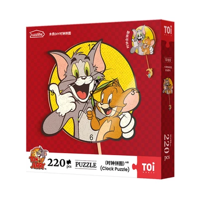 Gambar Toi Tom & Jerry Puzzle Wood Clock Set 220 Pcs 10180 - Mix
