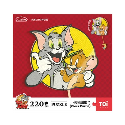 Gambar Toi Tom & Jerry Puzzle Wood Clock Set 220 Pcs 10180 - Mix