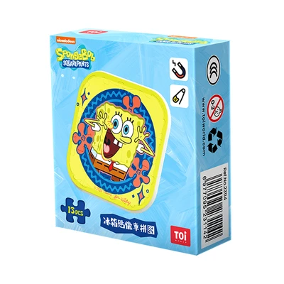 Gambar Toi Spongebob Puzzle Magnet Badge Set 13 Pcs 23114 Random