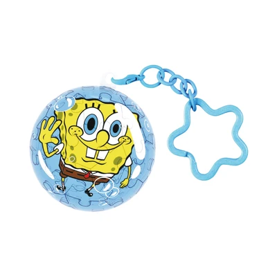 Gambar Toi Spongebob Squarepants Puzzle Ball Bubble Mirror Set 30 Pcs 23228 - Biru