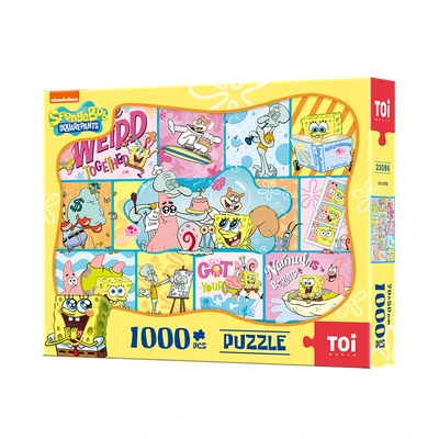 Gambar Toi Spongebob Squarepants Puzzle Happy Bikini Bottom Set 1000 Pcs 23086 - Mix