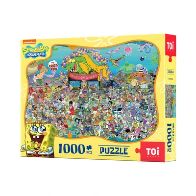 Gambar Toi Spongebob Squarepants Puzzle Undersea Family Photo Set 1000 Pcs 23084 - Mix