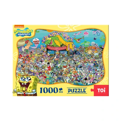 Gambar Toi Spongebob Squarepants Puzzle Undersea Family Photo Set 1000 Pcs 23084 - Mix