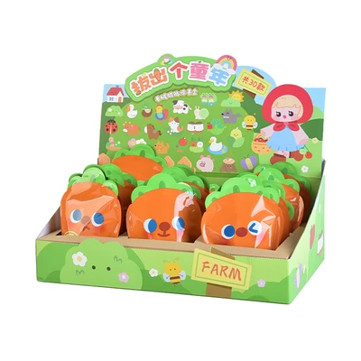 Gambar Kiddy Fun Magnet Kulkas Carrot Lucky Draw Animal Farm Random