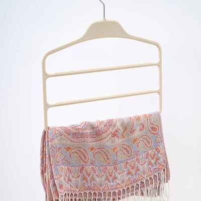 Gambar Stora Hanger Baju Plastik 3 Tingkat - Putih Ivory