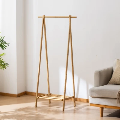 Gambar Informa Kenji Gantungan Pakaian Bambu 71x41x147 cm - Cokelat