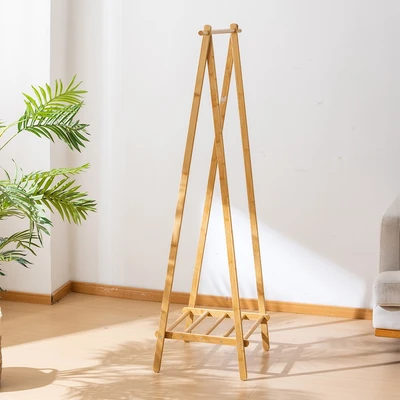 Gambar Informa Kenji Gantungan Pakaian Bambu 71x41x147 cm - Cokelat