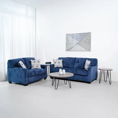 Gambar Ashley Mahoney-2 Sofa Fabric 2 Seater - Biru Navy