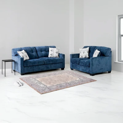 Gambar Ashley Mahoney-2 Sofa Fabric 2 & 3 Seater - Biru Navy