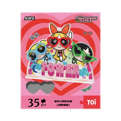 Gambar Toi The Powerpuff Girls Puzzle Irregular Sunglasses Party Set 35 Pcs 23072 - Mix