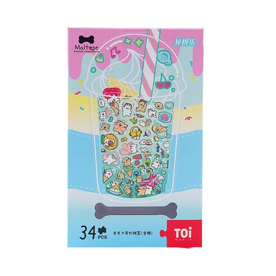 Gambar Toi Maltese Puzzle Windchime Milktea Cup Set 34 Pcs 23113 - Mix
