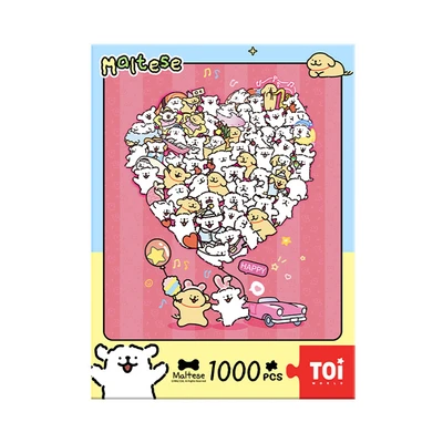 Gambar Toi Maltese Puzzle Puppy Balloon Set 1000 Pcs 23000 - Pink