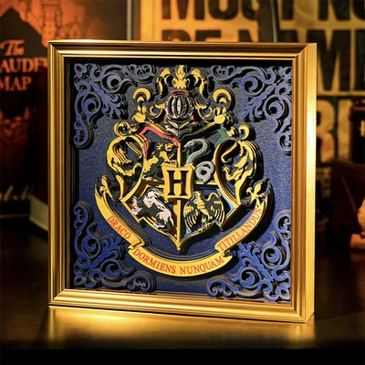 Gambar Toi Harry Potter Puzzle 3d Hoghwarts School Badge Wood Set 10 Pcs 23276 - Mix