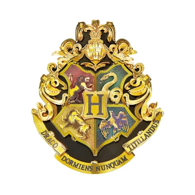 Gambar Toi Harry Potter Puzzle 3d Hogwart School Badge Metal 10172 - Gold