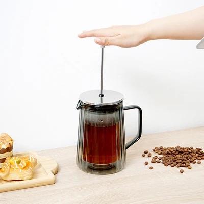 Gambar Appetite Bentley Teko Kopi Press Double Wall 600 ml - Hitam