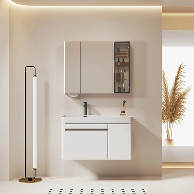 Gambar Acroz Roma Set Kabinet Kamar Mandi PVC - Putih