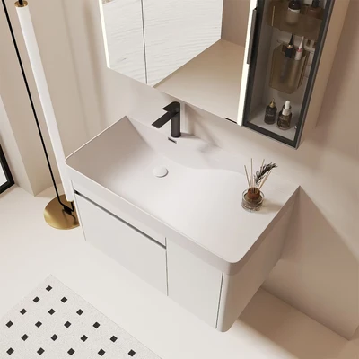 Gambar Acroz Roma Set Kabinet Kamar Mandi PVC - Putih
