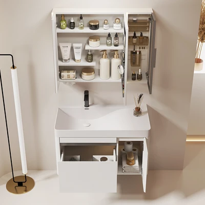 Gambar Acroz Roma Set Kabinet Kamar Mandi PVC - Putih