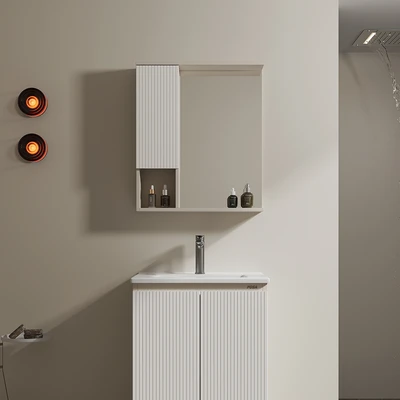 Gambar Fosa New Sunny Kabinet Dinding Kamar Mandi Dengan Cermin - Putih