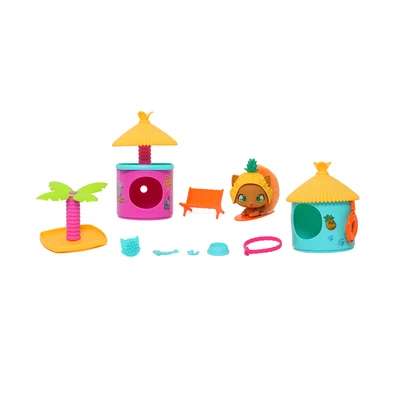 Gambar Happy Line Playset Qt Kitties Meow On The Beach 2 In 1 - Mix