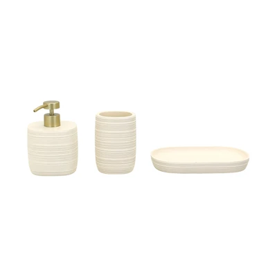 Gambar Informa Set 3 Pcs Raelyn Perlengkapan Kamar Mandi - Gold